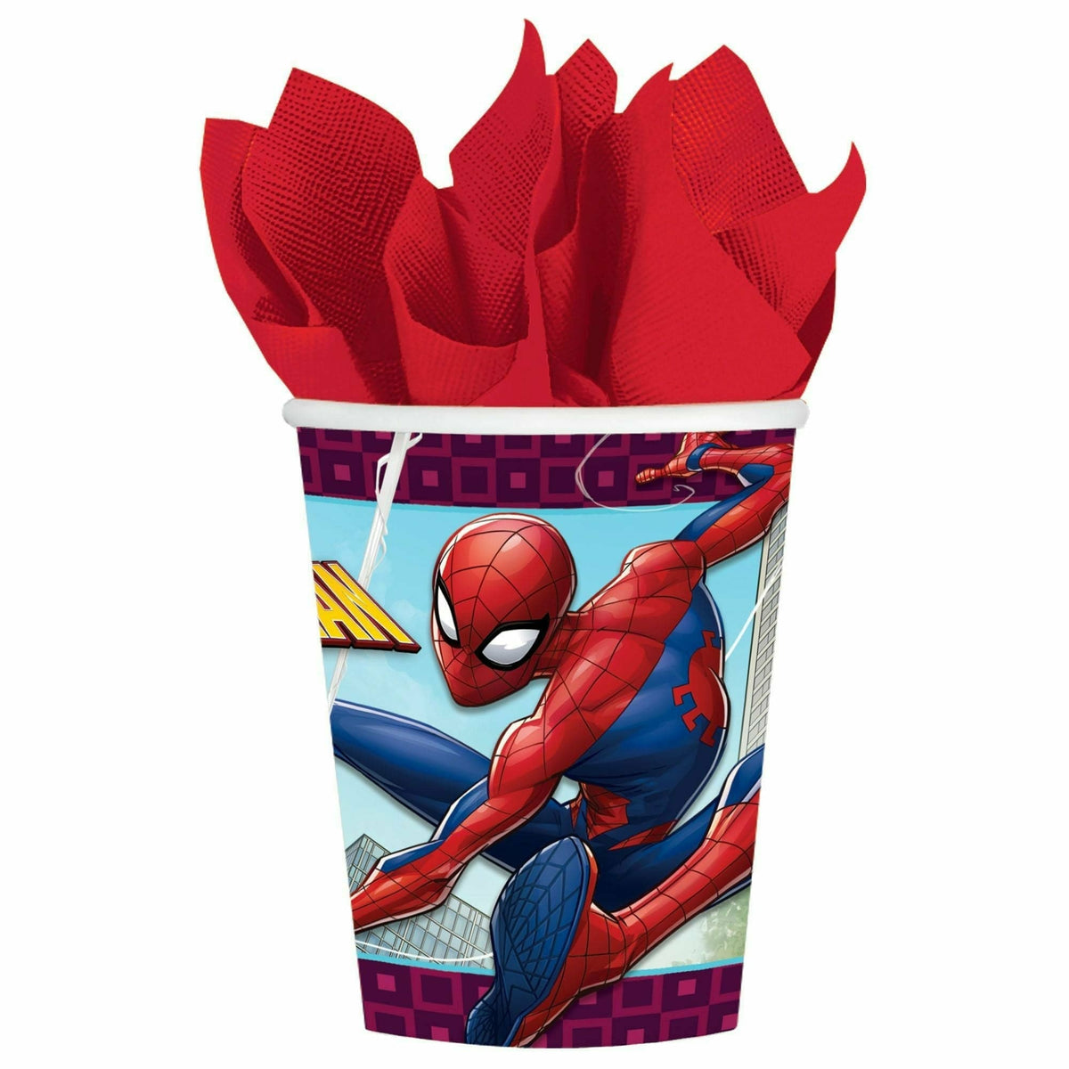 Amscan BIRTHDAY: JUVENILE Spider-Man™ Webbed Wonder Cups, 9 oz.