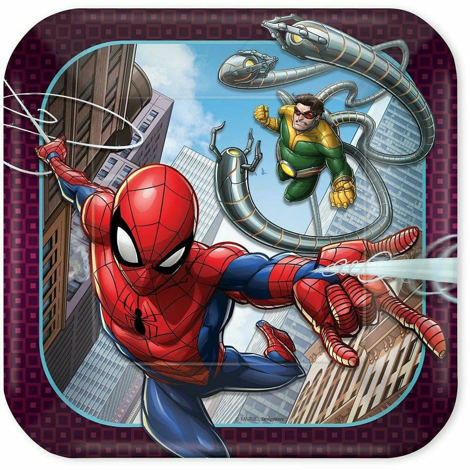 The Home Fusion Company Marvel Ultimate Spider-Man Geschenkverpackung und  Etiketten Set - 2 Bögen 2 Anhänger