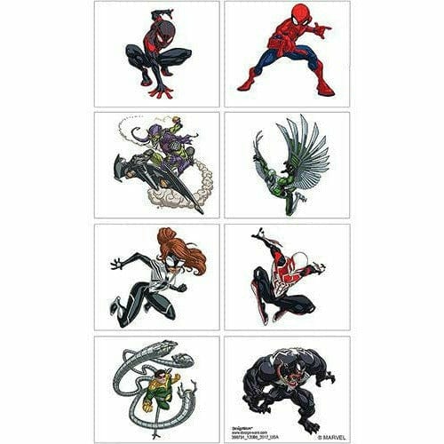 Amscan BIRTHDAY: JUVENILE Spider-Man Webbed Wonder Tattoos 1 Sheet