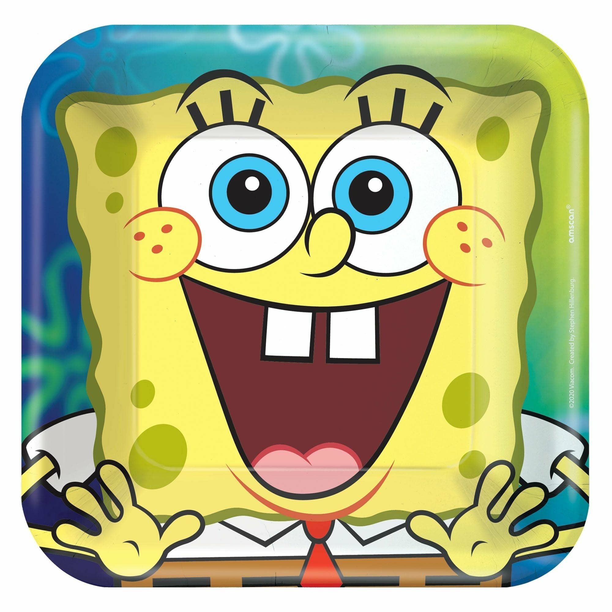 Amscan BIRTHDAY: JUVENILE SpongeBob© 7" Square Plates