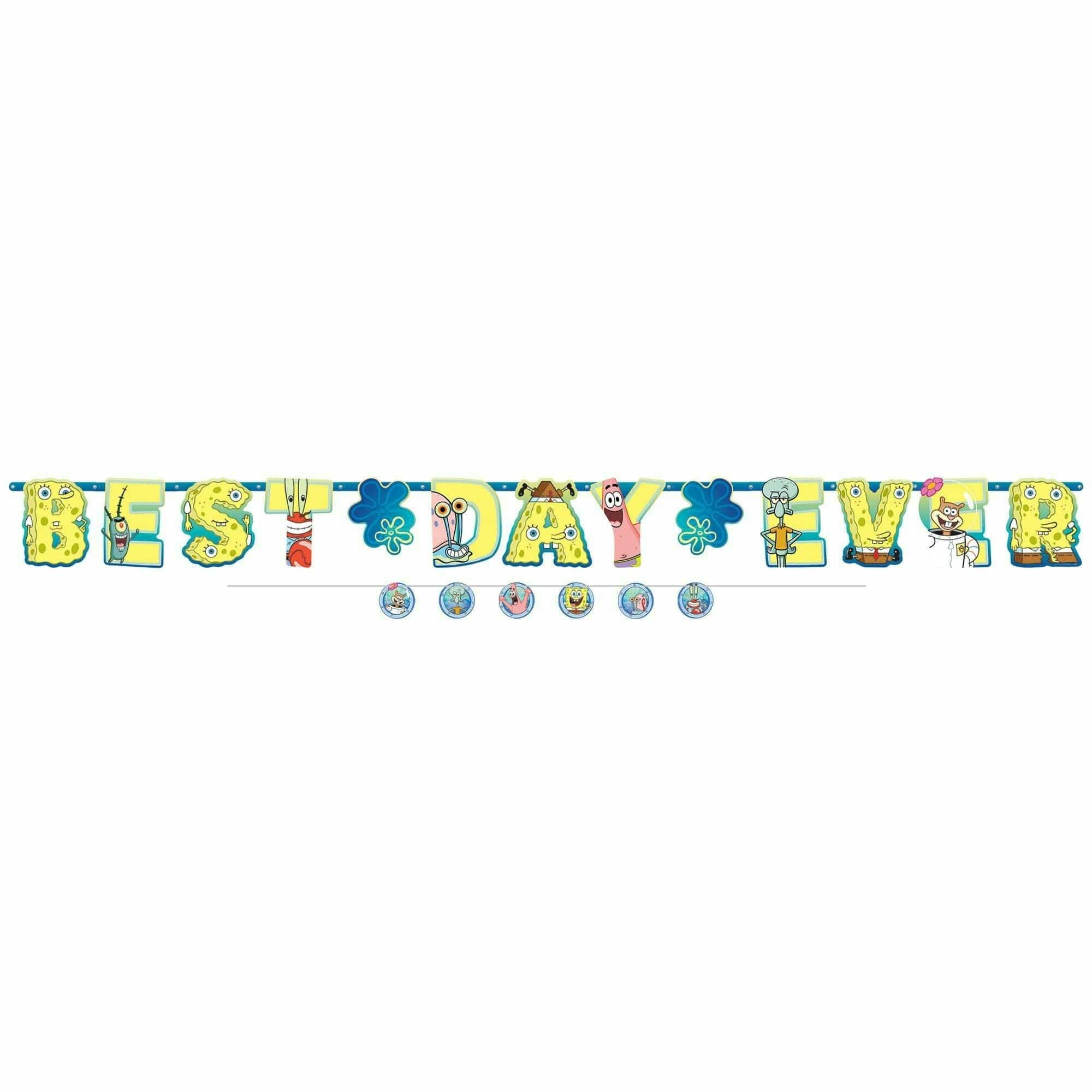 Amscan BIRTHDAY: JUVENILE SpongeBob SquarePants Jumbo Letter Banner Kit