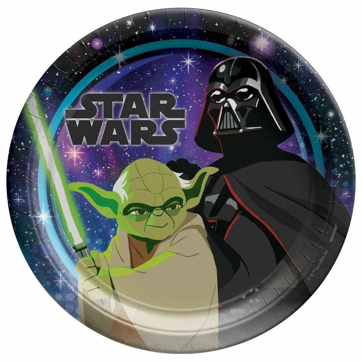 Amscan BIRTHDAY: JUVENILE Star Wars Galaxy of Adventures 9&quot; Round Plates