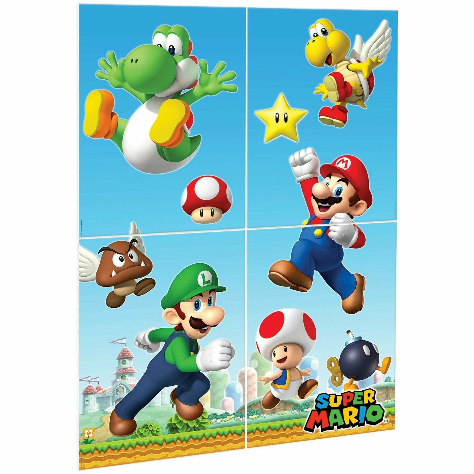 Amscan BIRTHDAY: JUVENILE Super Mario Brothers™ Scene Setters Wall Decorating Kit