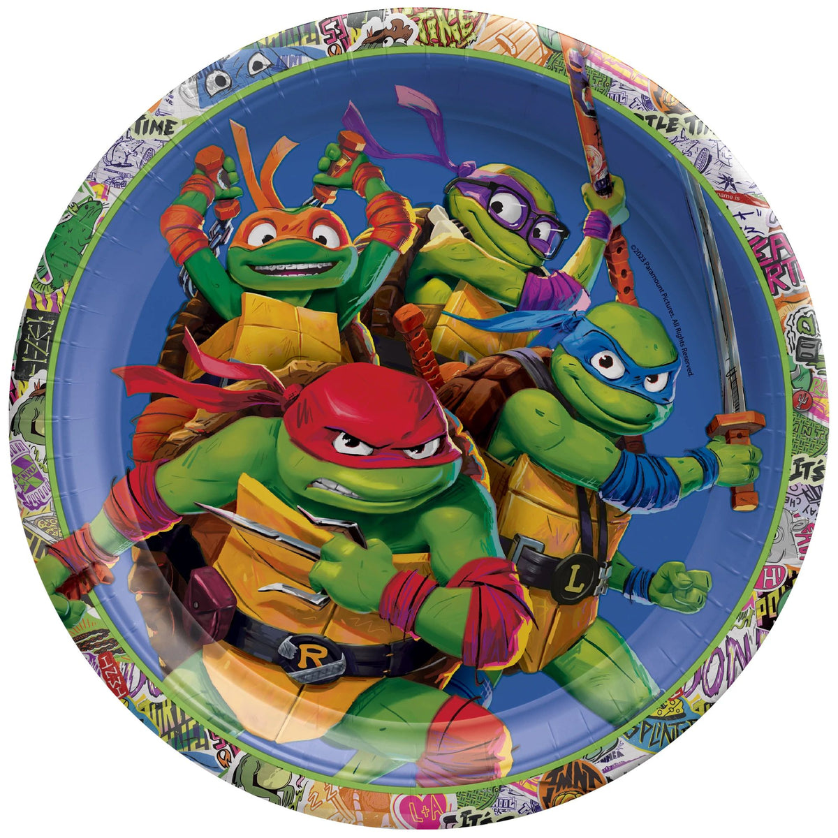 Amscan BIRTHDAY: JUVENILE TMNT: Mutant Mayhem 9&quot; Plates