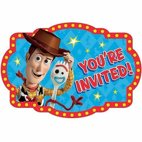 Amscan BIRTHDAY: JUVENILE Toy Story 4 Invitations 8ct