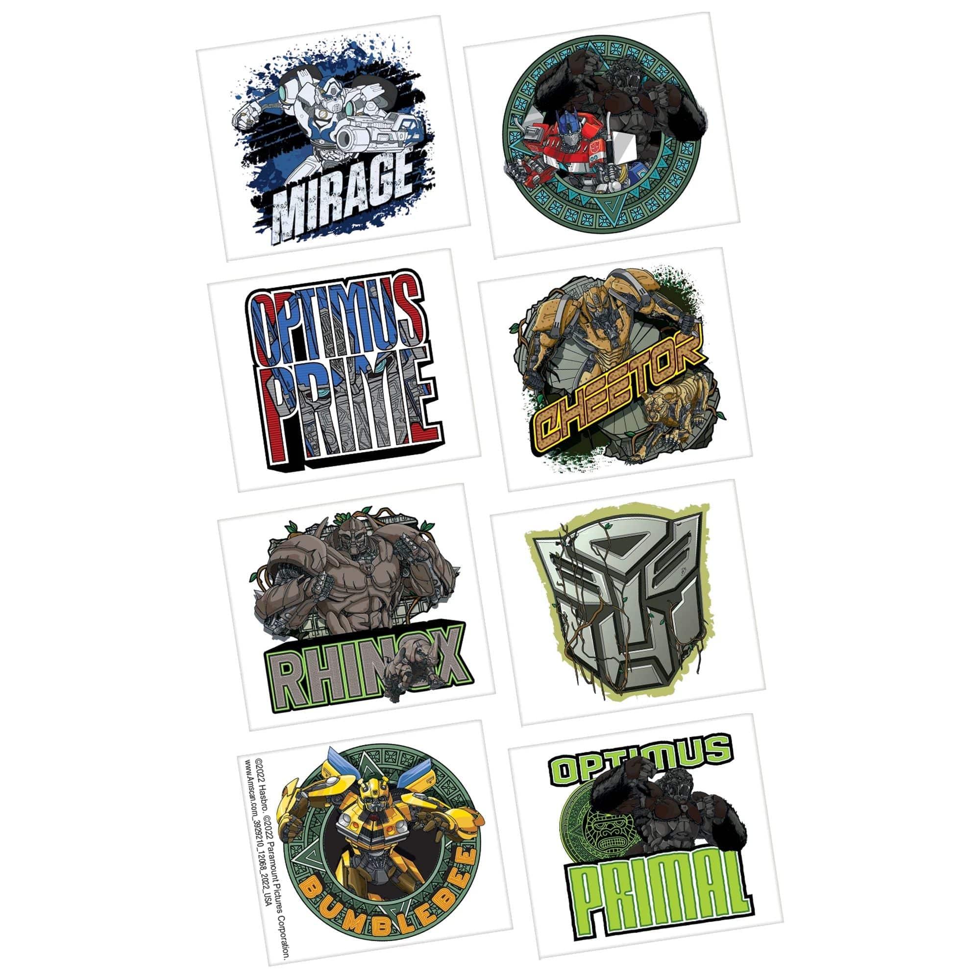 Amscan BIRTHDAY: JUVENILE Transformers: Rise Of The Beasts Tattoos