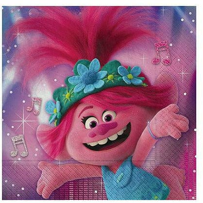 Amscan BIRTHDAY: JUVENILE Trolls World Tour Lunch Napkins 16ct