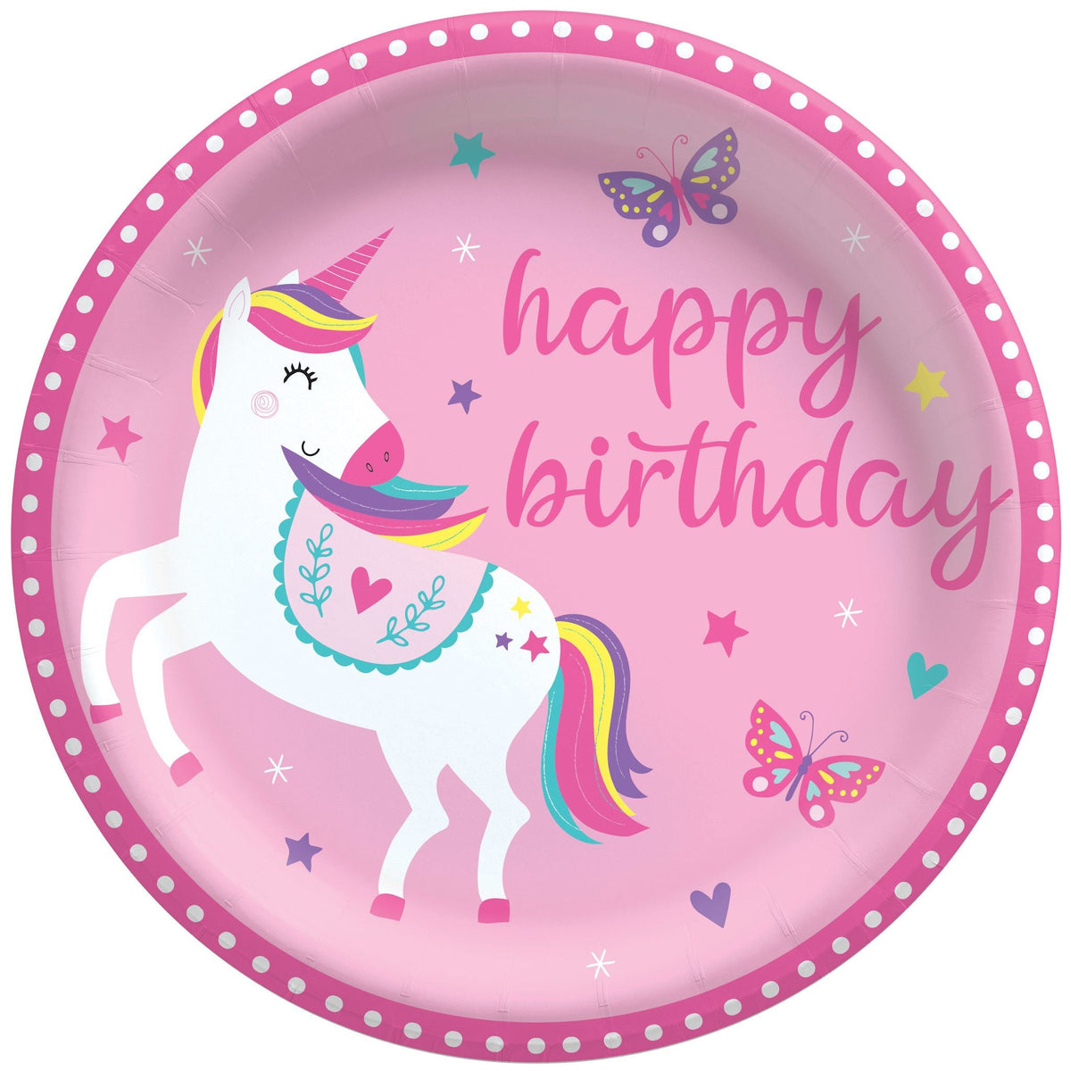 Amscan BIRTHDAY: JUVENILE Unicorn Birthday 6 3/4&quot; Plates