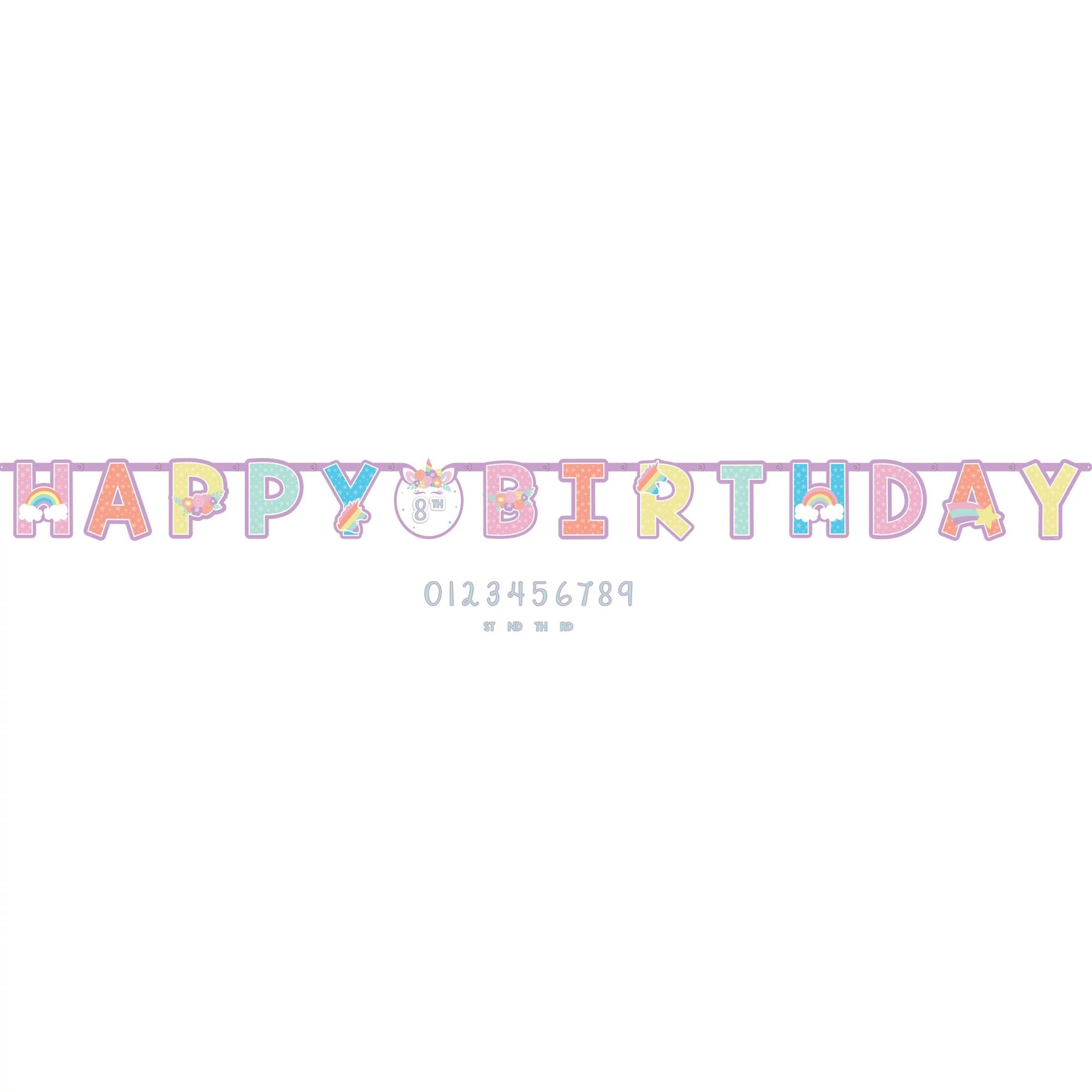 Amscan BIRTHDAY: JUVENILE Unicorn Party Jumbo Add-An-Age Letter Banner