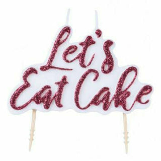 Let's Eat Cake Plaque Candle