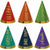 Amscan BIRTHDAY Mini Gold & Rainbow Birthday Celebration Party Hats 12ct
