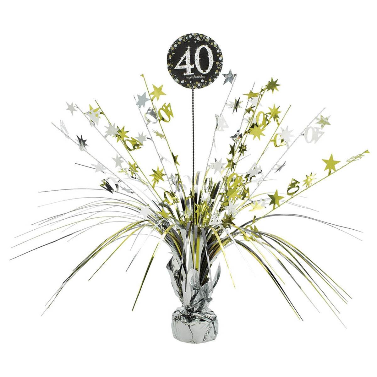 Amscan BIRTHDAY: OVER THE HILL 40th Birthday Spray Centerpiece - Sparkling Celebration