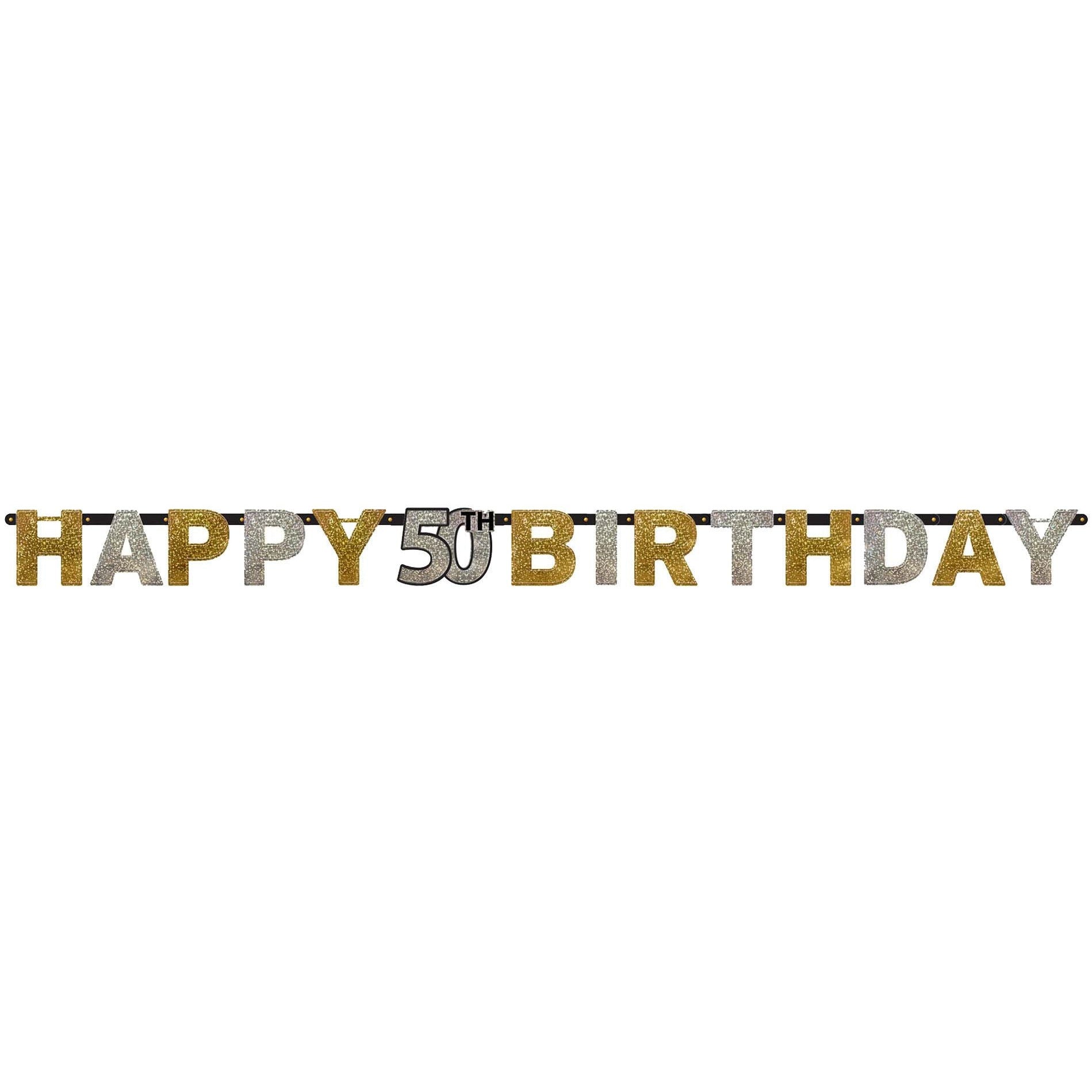 Amscan BIRTHDAY: OVER THE HILL 50th PRISMATIC LETTER BANNER