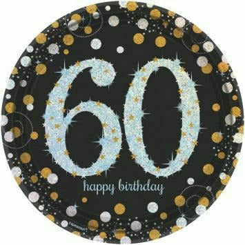 Amscan BIRTHDAY: OVER THE HILL 60 SPRKLNG CLBRTN 9&quot; PL