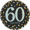 Amscan BIRTHDAY: OVER THE HILL 60 SPRKLNG CLBRTN 9