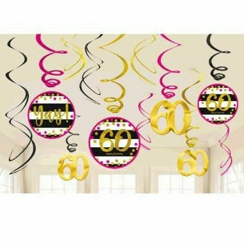 Amscan BIRTHDAY: OVER THE HILL 60TH Swirl deco