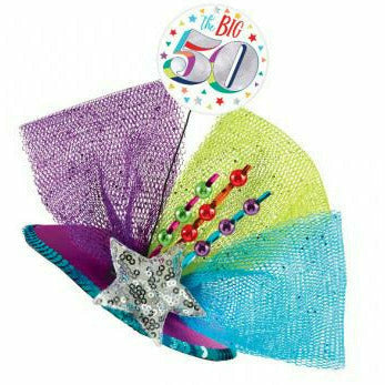Amscan BIRTHDAY: OVER THE HILL Clip On Hat 50