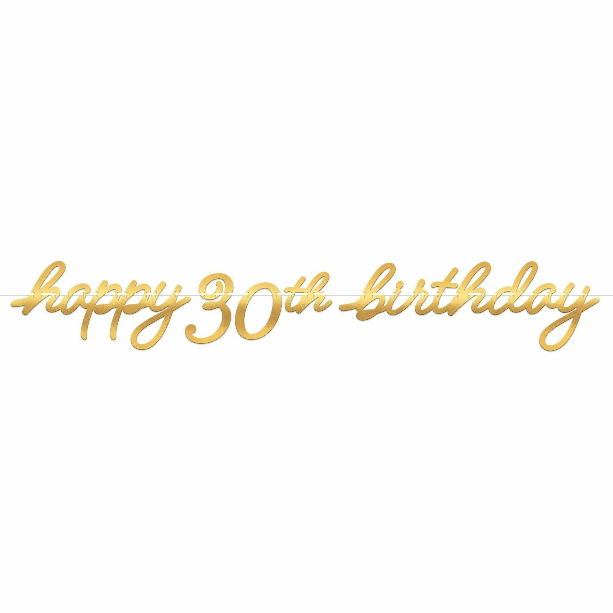 Amscan BIRTHDAY: OVER THE HILL Golden Age Birthday 30th Letter Banner
