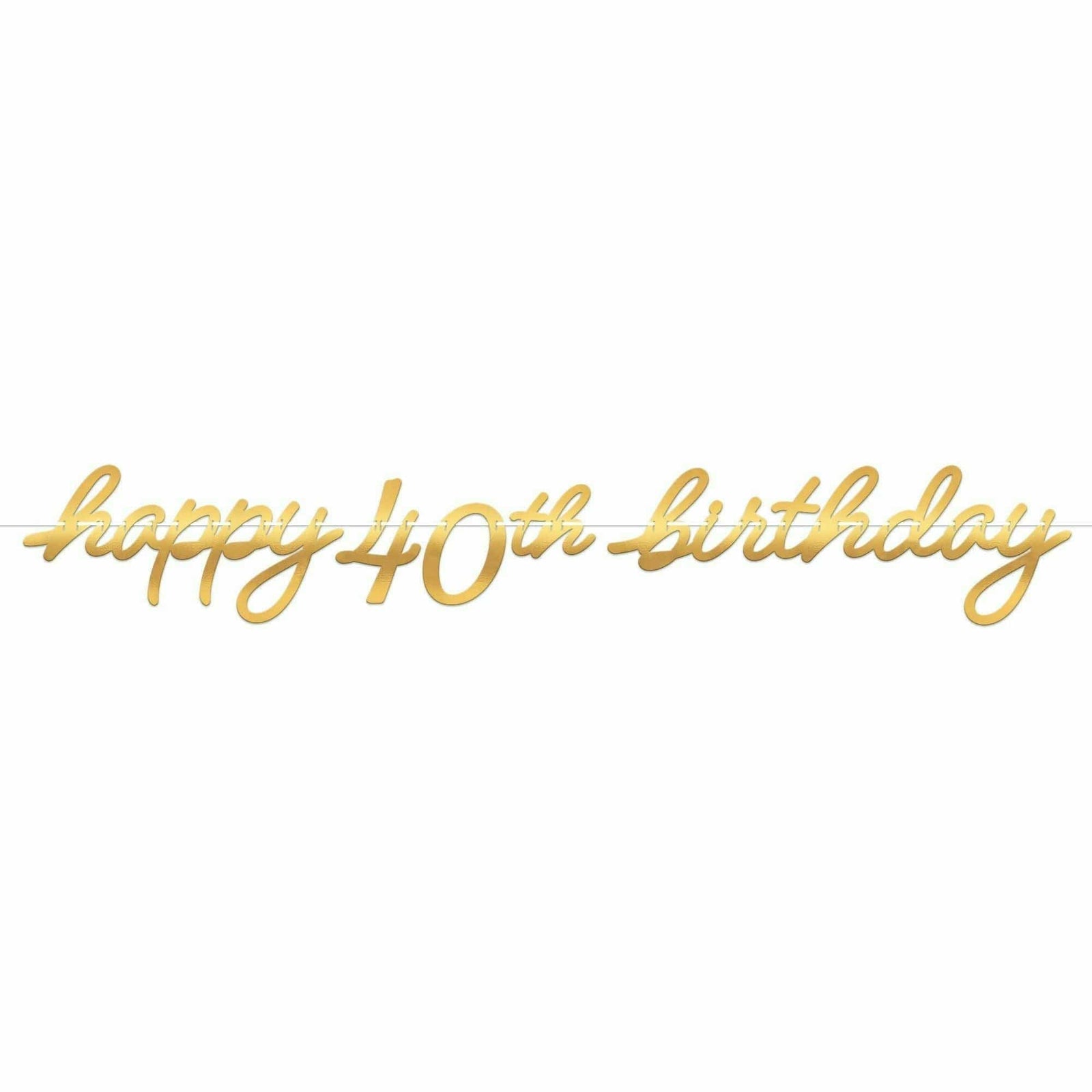 Amscan BIRTHDAY: OVER THE HILL Golden Age Birthday 40th Letter Banner