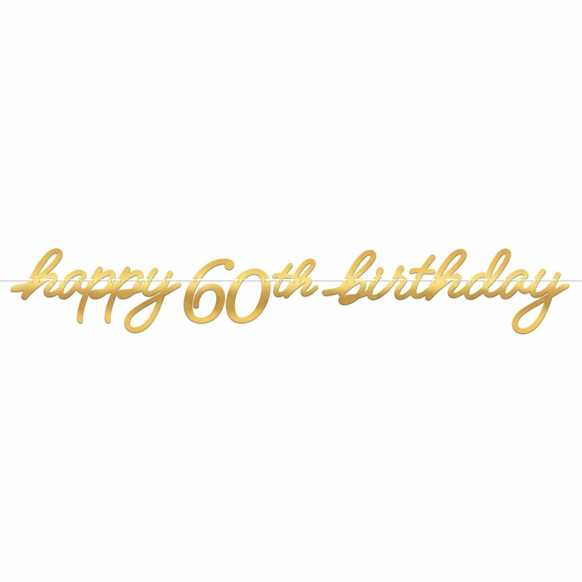 Amscan BIRTHDAY: OVER THE HILL Golden Age Birthday 60th Letter Banner