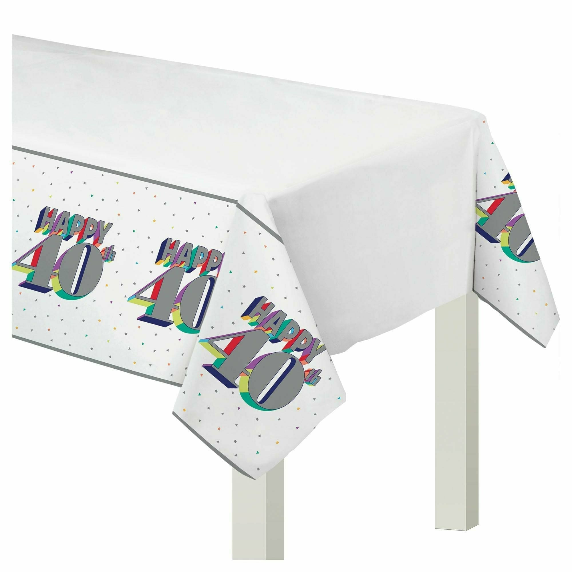 Amscan BIRTHDAY: OVER THE HILL Here's To 40 Plastic Table Cover