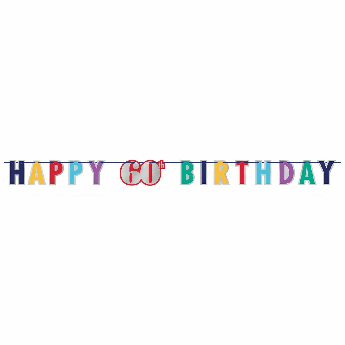 Amscan BIRTHDAY: OVER THE HILL Here&#39;s To 60 - Letter Banner