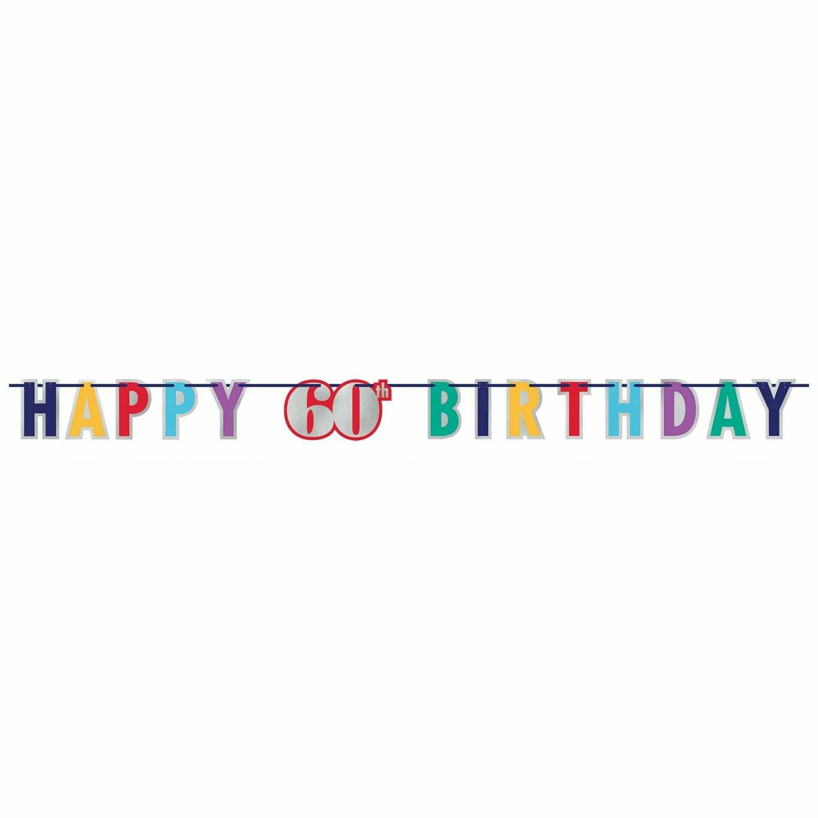 Amscan BIRTHDAY: OVER THE HILL Here's To 60 - Letter Banner