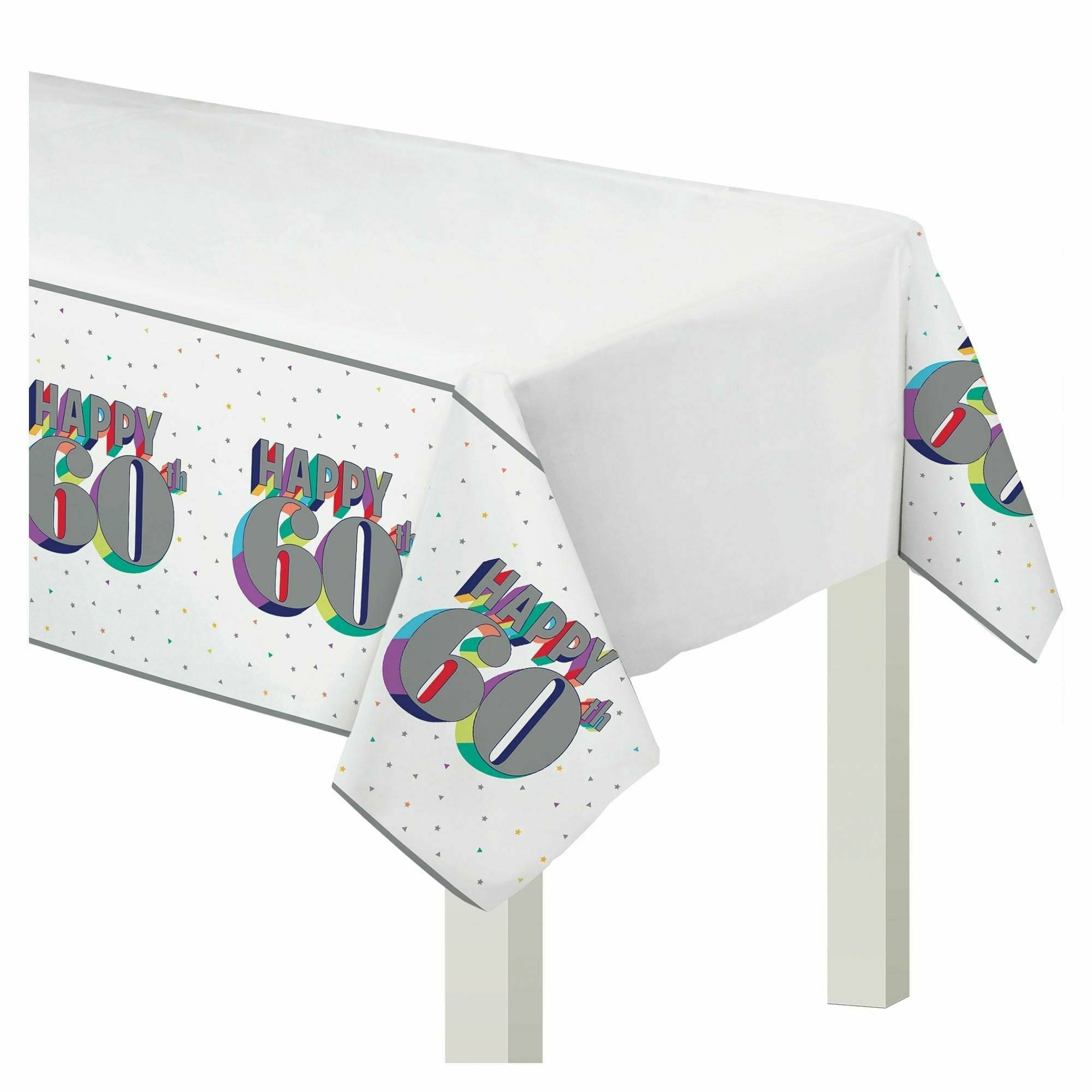 Amscan BIRTHDAY: OVER THE HILL Here's To 60 Plastic Table Cover