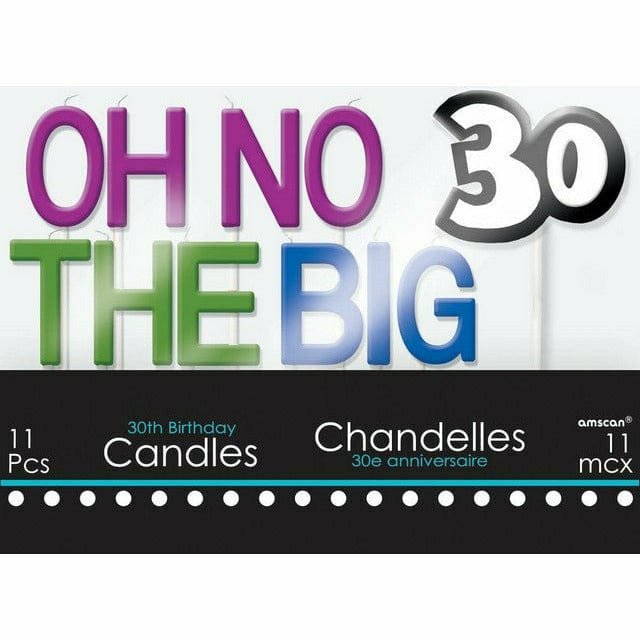 Amscan BIRTHDAY: OVER THE HILL OH NO 30 CANDLE SET