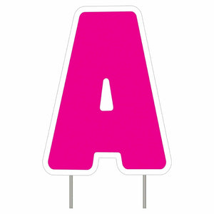 Amscan BIRTHDAY Pink Letter A Yard Sign