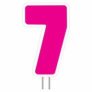 Amscan BIRTHDAY Pink Number 7 Yard Sign