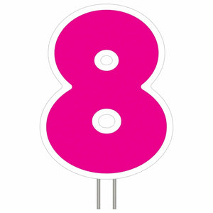Amscan BIRTHDAY Pink Number 8 Yard Sign