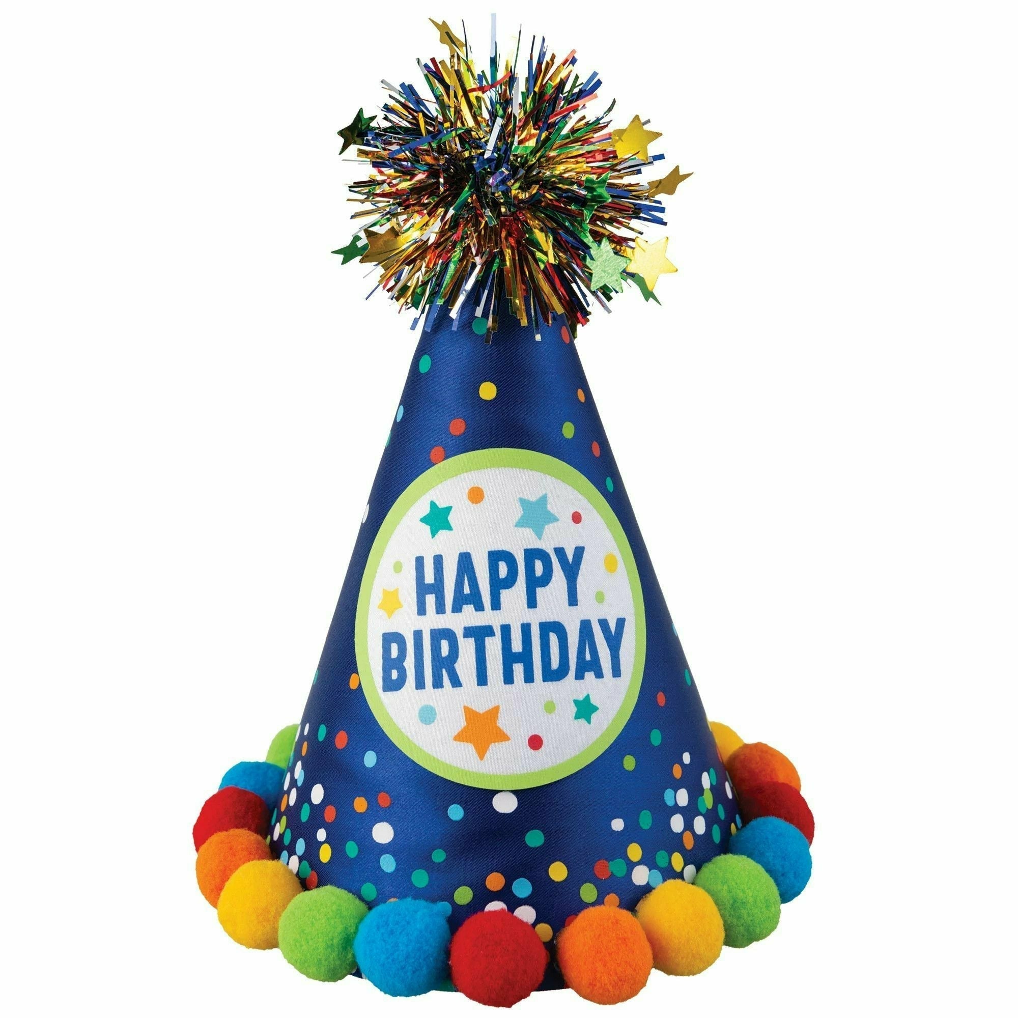 Amscan BIRTHDAY Primary Birthday Cone Hat