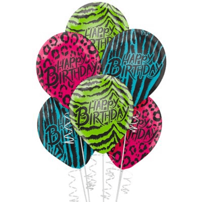 Amscan BIRTHDAY Wild Child Balloons 6ct