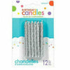 Amscan CANDLES 12PK SILVER CANDLES