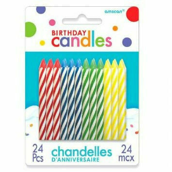 Amscan CANDLES CANDLE BDAY PRIMARY SPIRAL