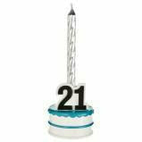 Amscan CANDLES Finally 21 Birthday Beer Bottle Candle Holder