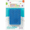 Amscan CANDLES Glitter Blue Spiral Birthday Candles 24ct