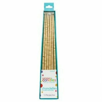 Amscan CANDLES Gold 12 pc