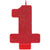 Amscan CANDLES Numeral #1 Glitter Candle - Red