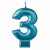 Amscan CANDLES Numeral Candle #3 - Blue