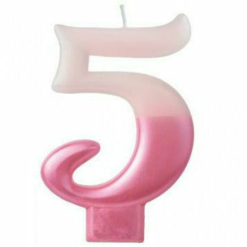 Amscan CANDLES Pink #5 Candles