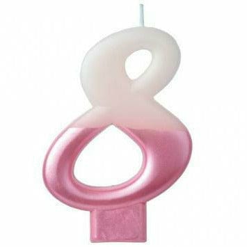 Amscan CANDLES Pink #8 Candle