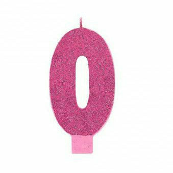 Amscan CANDLES Pink Number 0 Birthday Candle