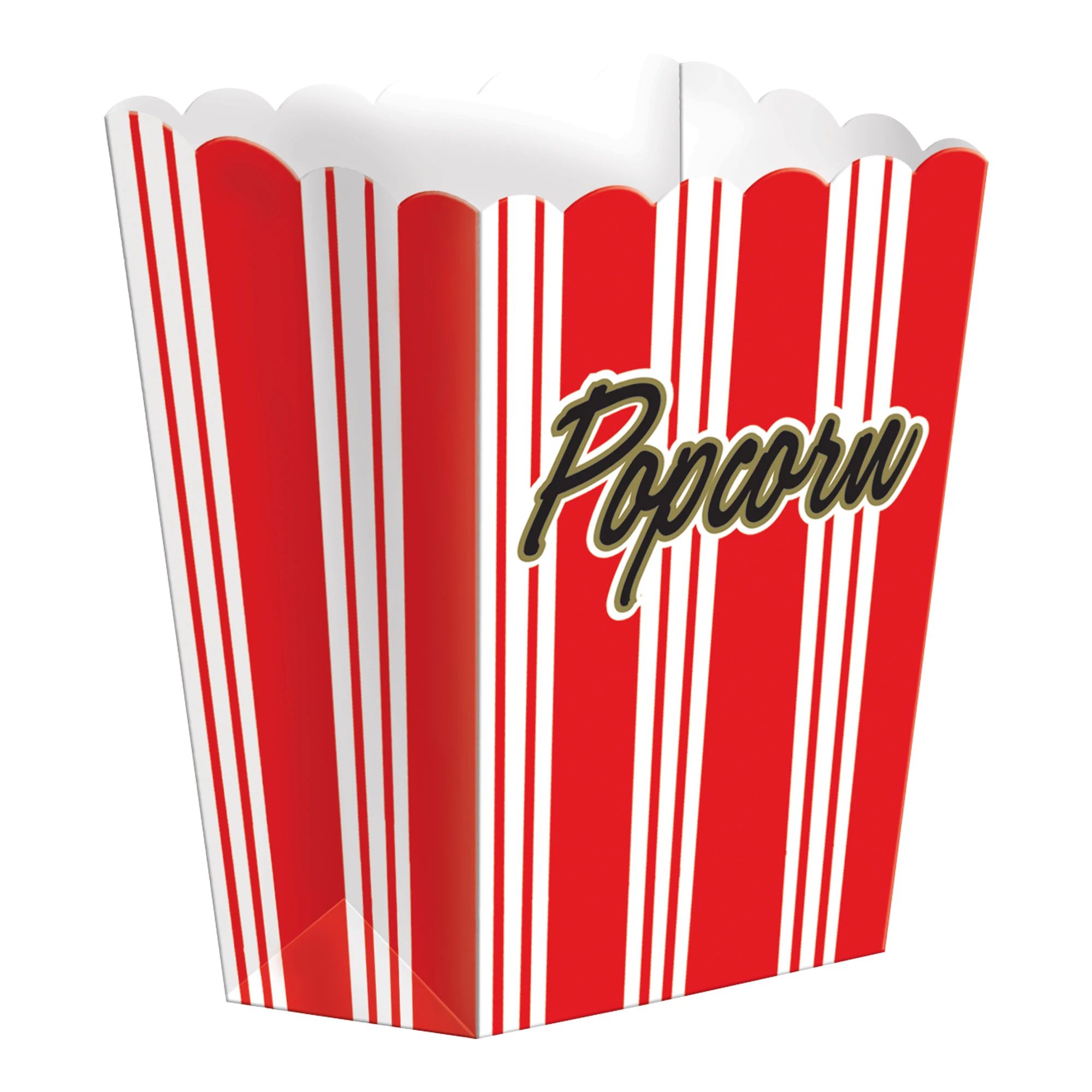 Amscan CONCESSIONS Large Popcorn Shaped Favor Box - Apple Red