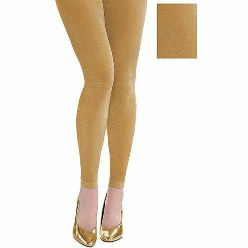 Amscan COSTUMES: ACCESSORIES Adult Standard Adult - Gold Footless Tights