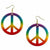 Amscan COSTUMES: ACCESSORIES Rainbow Peace Sign Earrings