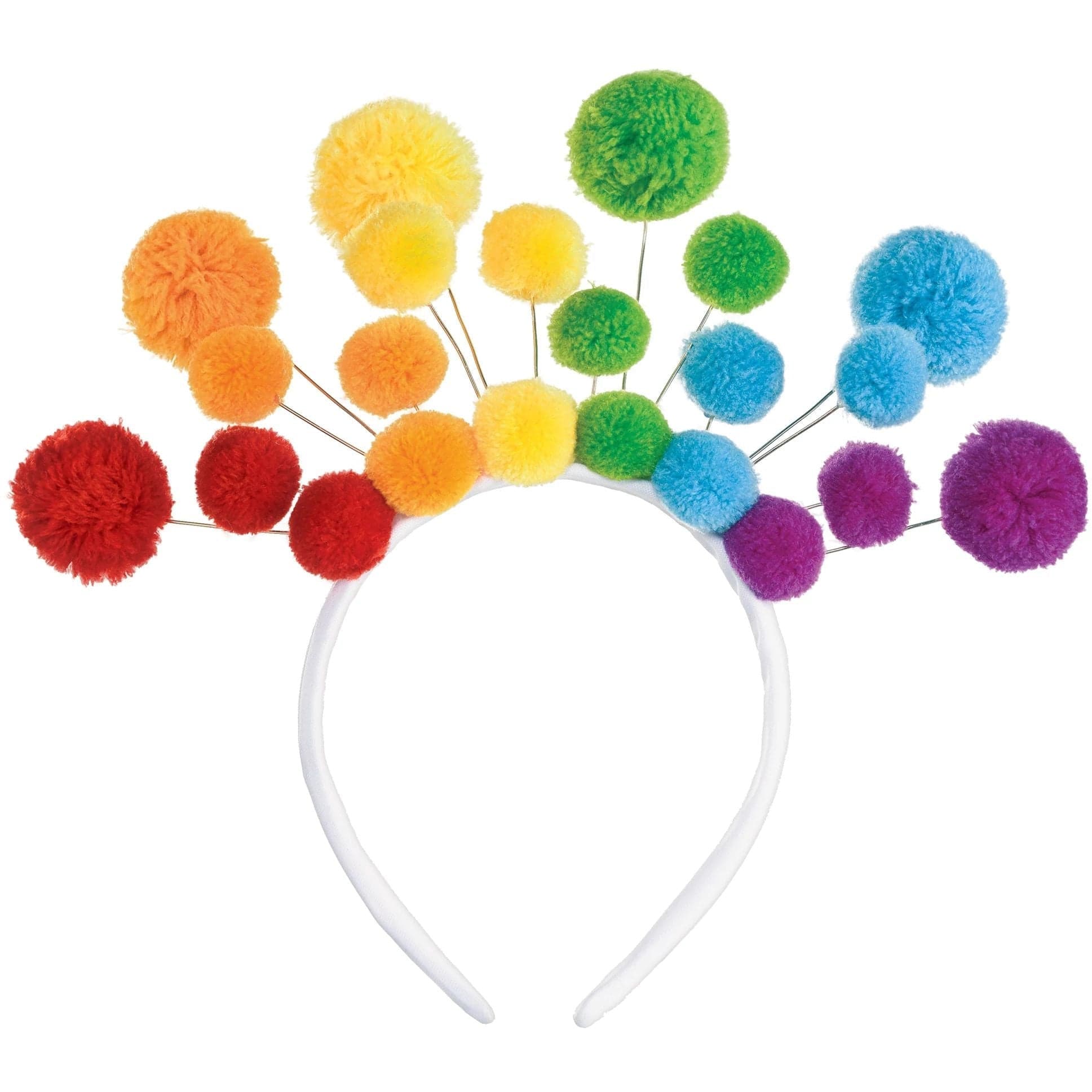 Amscan COSTUMES: ACCESSORIES Rainbow Pom Pom Headband