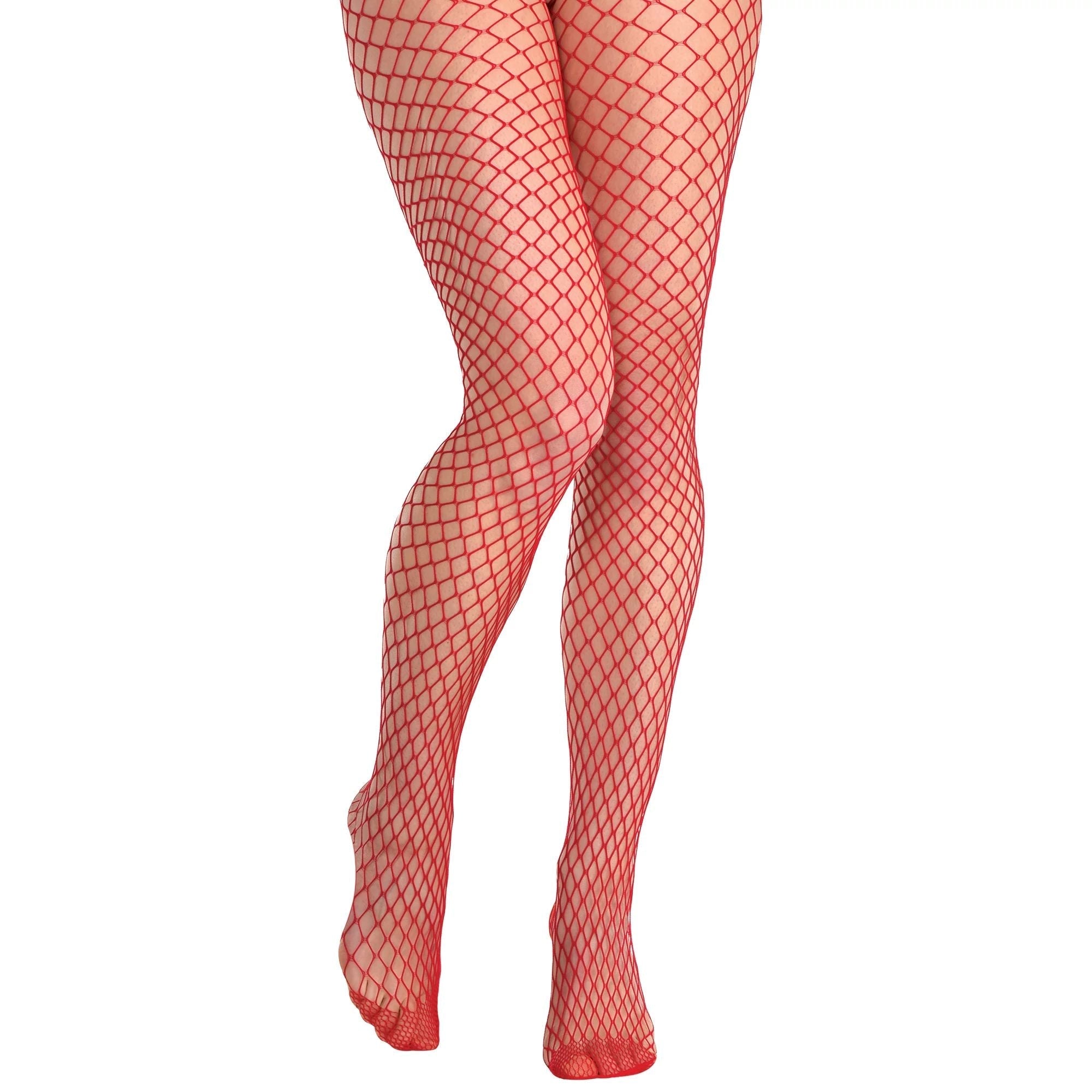 Amscan COSTUMES: ACCESSORIES Red Diamond Net Stockings