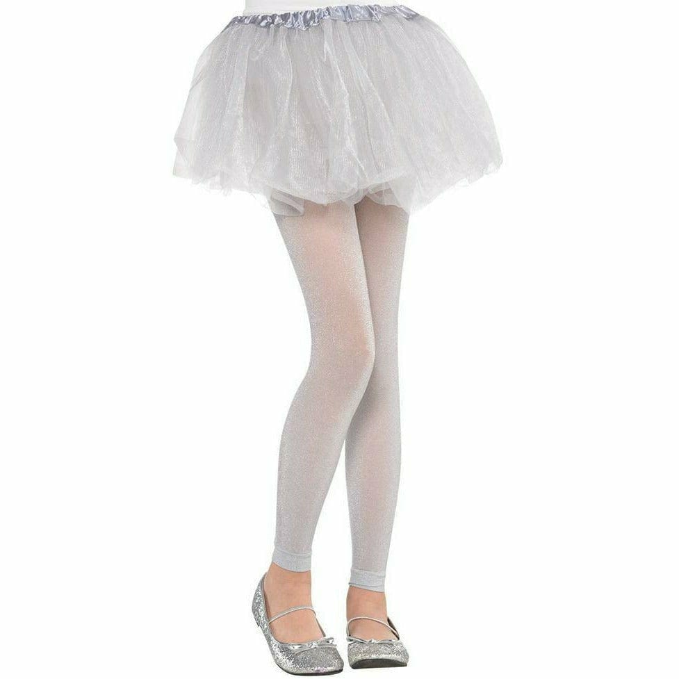 Amscan COSTUMES: ACCESSORIES Silver Child Footless Tights